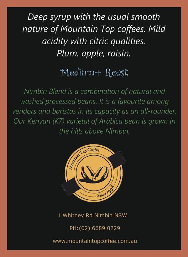 Launching our new roasted coffee line: Nimbin Blend.